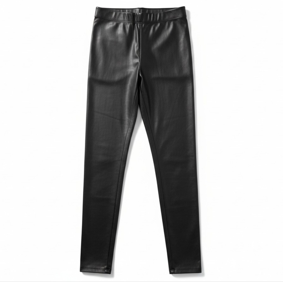 Dynamite Pants - Dynamite Women’s Black Faux Leather Leggings Medium Stretch High Rise